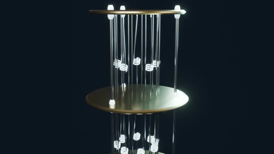 Quantum-computer cryostat visualization